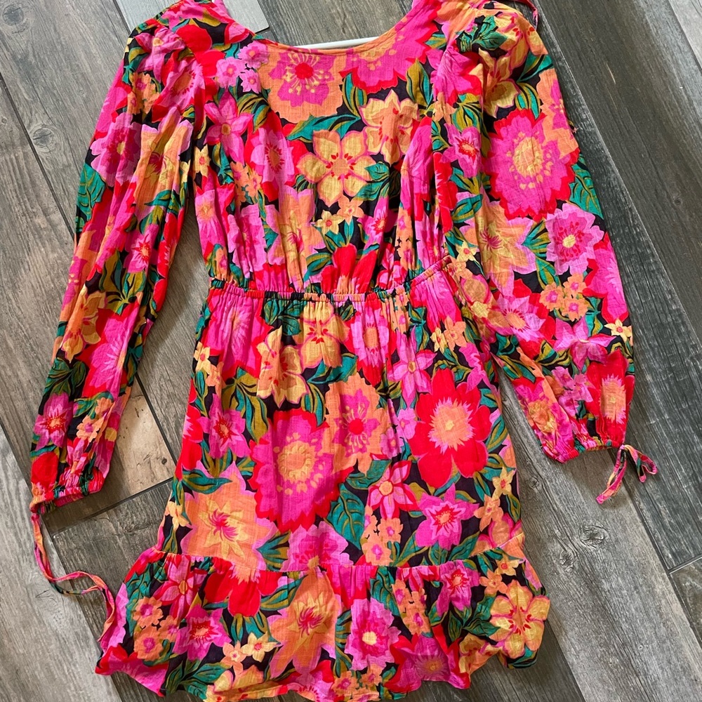 Billabong floral print bright colored dress